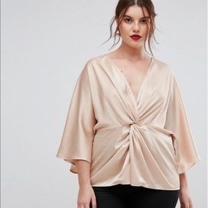 ASOS Curve Twist-Front Kimono Sleeve Top